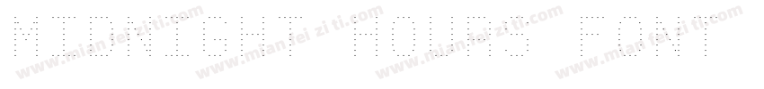 Midnight Hours Font Regular字体转换